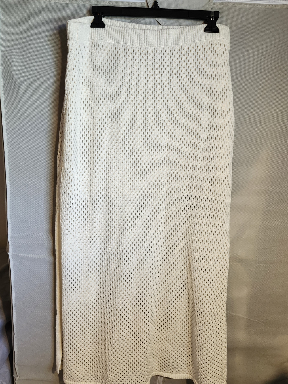 Universal Thread White Knit Maxi Skirt - Open Weave